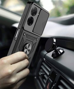 Etui do Xiaomi Redmi A5 PANCERNE SLIDE RING CASE + SZKŁO 9H 2