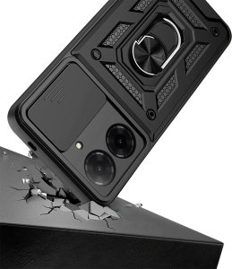 Etui do Xiaomi Redmi A5 PANCERNE SLIDE RING CASE + SZKŁO 9H 4