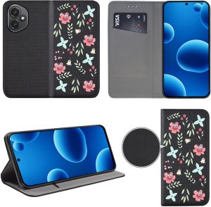 Etui do Honor 400 MAGNET WZORY CASE PORTFEL + SZKŁO 9H 2