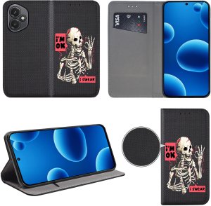 Etui do Honor 400 MAGNET WZORY CASE PORTFEL + SZKŁO 9H 2