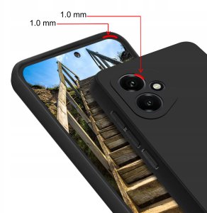 krainaGSM Etui do Honor 400 Matowe Czarne Silikon Slim + 2 SZTUKI SZKŁO 9H 3