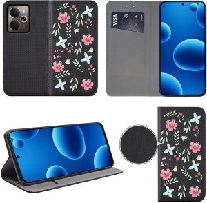 krainaGSM Etui do Realme 14 5G MAGNET WZORY CASE PORTFEL + SZKŁO 9H 2