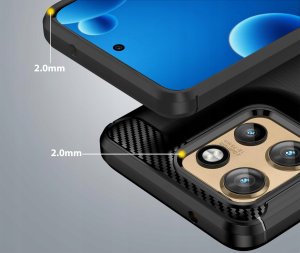 Etui do Motorola G86 | G86 Power Pancerne Carbon CASE + Szkło 9H 5