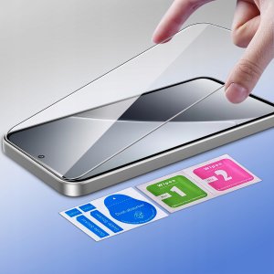 Etui do Xiaomi 15 Pro CASE Gumowe CZARNE Matowe Silikon Slim + SZKŁO 4