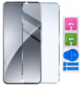 Etui do Xiaomi 15 Pro CASE Gumowe CZARNE Matowe Silikon Slim + SZKŁO 9