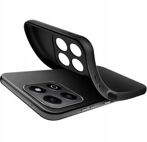 Etui do Honor X6B CASE Gumowe CZARNE Matowe Silikon Slim + SZKŁO 9H 5