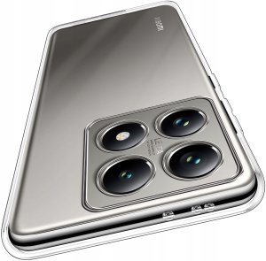 Etui do Xiaomi 14T WZMACNIANE SILIKONOWE PRZEZROCZYSTE + Szkło 9H 2