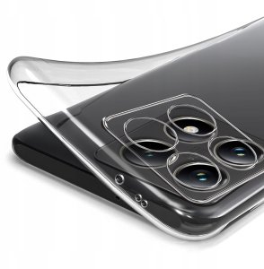 Etui do Xiaomi 14T WZMACNIANE SILIKONOWE PRZEZROCZYSTE + Szkło 9H 6