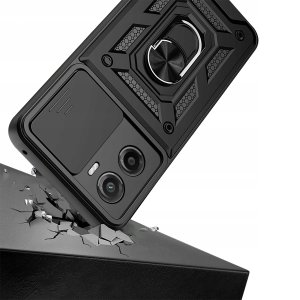 krainaGSM Etui do Motorola Moto G05 | E15 PANCERNE SLIDE RING CASE + SZKŁO 9H 5