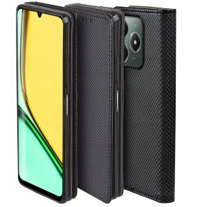 krainaGSM Etui do Realme C61 | C63 SMART MAGNET CASE PORTFEL + SZKŁO OCHRONNE 9H 6