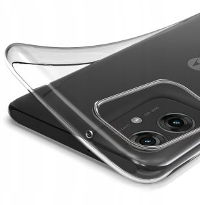 krainaGSM Etui do Motorola Moto G55 5G WZMACNIANE SILIKONOWE PRZEZROCZYSTE + Szkło 9H 6