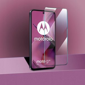 krainaGSM Etui do Motorola Moto G55 5G silikonowe MATOWE + Szkło ochronne na ekran 9H 2