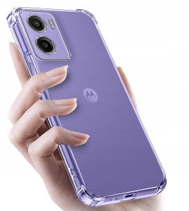 krainaGSM ZESTAW Etui do Motorola Moto G05 | E15 ANTI-SHOCK WZMACNIANE 3 SZTUKI SZKŁO 4