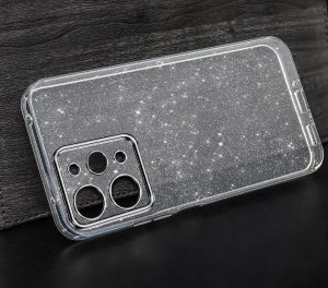 krainaGSM Etui do Xiaomi Redmi 12 4G SILICONE BROKAT CASE PLECKI + SZKŁO 9H 5