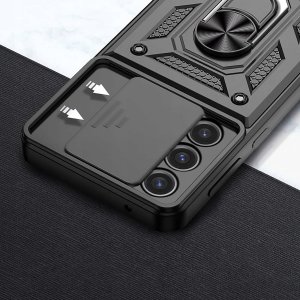krainaGSM Etui do Samsung Galaxy S24 PANCERNE SLIDE RING PLECKI CASE + SZKŁO 9H 2