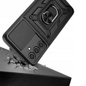 krainaGSM Etui do Samsung Galaxy S24 PANCERNE SLIDE RING PLECKI CASE + SZKŁO 9H 6