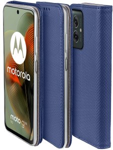 krainaGSM Etui do Motorola Moto G55 5G SMART MAGNET CASE PORTFEL + SZKŁO 9H 5