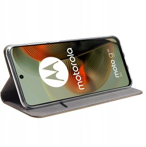 krainaGSM Etui do Motorola Moto G55 5G SMART MAGNET CASE PORTFEL + SZKŁO 9H 4
