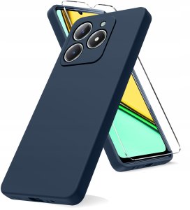 krainaGSM Etui do Realme C61 | C63 CASE SOFT MATT PLECKI MATOWE + SZKŁO OCHRONNE 9H 2