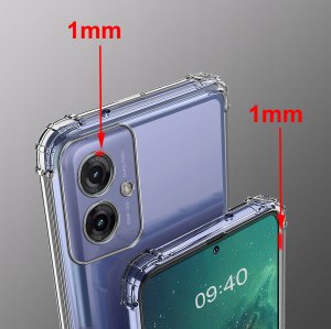 krainaGSM ZESTAW Etui do Motorola G55 5G ANTI-SHOCK CLEAR WZMACNIANE +3 SZTUKI SZKŁO 2