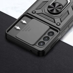 krainaGSM Etui do Samsung A32 5G PANCERNE SLIDE RING CASE + SZKŁO 9H 3