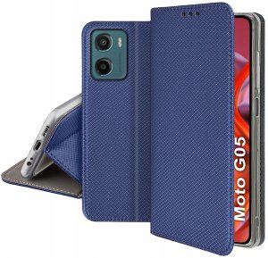 krainaGSM Etui z klapką do Motorola Moto G05 | E15 Zamykane Futerał + Szkło 5