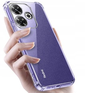 Etui do Xiaomi Redmi 13 4G ANTI-SHOCK CLEAR CASE + Szkło OCHRONNE 9H 3