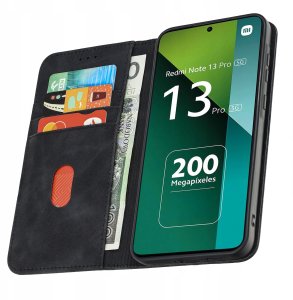 ETUI do Xiaomi Redmi Note 13 Pro 5G | SKÓRZANE PORTFEL BOOK CASE + Szkło 9H 2