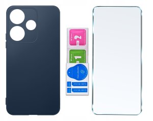 krainaGSM Etui do Xiaomi Redmi 13 4G CASE MATT PLECKI + SZKŁO OCHRONNE 9H 7