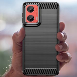 Etui do Motorola Moto G35 5G Pancerne Carbon CASE + Szkło OCHRONNE 9H 5