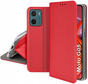 krainaGSM Etui z klapką do Motorola Moto G05 | E15 Zamykane Futerał + Szkło 5