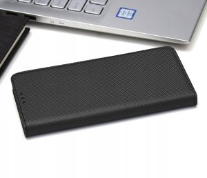 Etui z klapką do Oppo A16 | A16s Zamykane Czarne Futerał + Szkło 9H 6