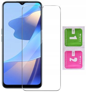Etui z klapką do Oppo A16 | A16s Zamykane Czarne Futerał + Szkło 9H 10
