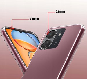 Etui do Xiaomi Redmi 13C | Poco C65 WZMACNIANE 360 CLEAR + Szkło 9H 2