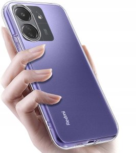 Etui do Xiaomi Redmi 13C | Poco C65 WZMACNIANE 360 CLEAR + Szkło 9H 5