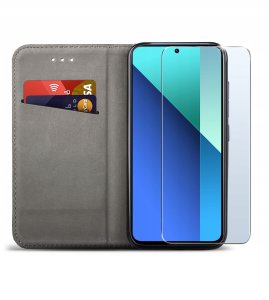 Etui do Xiaomi Redmi Note 13 Pro 4G SMART MAGNET CASE PORTFEL + SZKŁO 9H 2