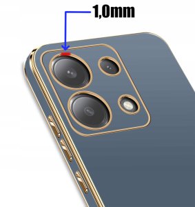 Etui do Xiaomi Redmi Note 13 Pro 4G GOLD GLAMOUR + Szkło OCHRONNE 9H 3