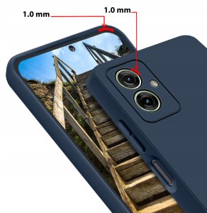 krainaGSM Etui do Motorola Moto G55 5G silikonowe MATOWE + Szkło ochronne 9H 4