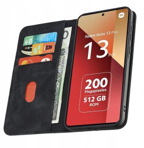 ETUI do Xiaomi Redmi Note 13 Pro 4G | SKÓRZANE PORTFEL BOOK CASE + Szkło 9H 2