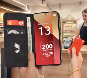 ETUI do Xiaomi Redmi Note 13 Pro 4G | SKÓRZANE PORTFEL BOOK CASE + Szkło 9H 5
