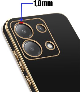 Etui do Xiaomi Redmi Note 13 Pro 4G GOLD GLAMOUR + Szkło OCHRONNE 9H 3