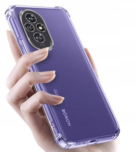 krainaGSM ZESTAW Etui do Honor 200 5G ANTI-SHOCK WZMACNIANE 3X SZKŁO 3