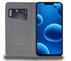 Etui z klapką do Huawei Mate 20 Lite Zamykane Czarne Futerał + Szkło 9H 8