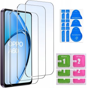 ZESTAW Etui do Oppo A60 ANTI-SHOCK CLEAR WZMACNIANE +3 SZTUKI SZKŁO 7