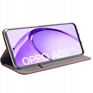 Etui do Oppo A80 5G SMART MAGNET CASE PORTFEL + SZKŁO OCHRONNE 9H 5