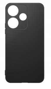krainaGSM Etui do Xiaomi Redmi 13 4G silikonowe MATOWE CZARNE + Szkło ochronne 9H 7