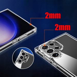 Etui do Samsung Galaxy S24 Ultra WZMACNIANE 360 CLEAR + Szkło 9H 2