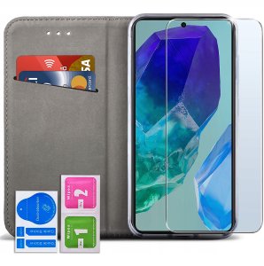 ETUI SKÓRZANE do Samsung Galaxy M55 5G MAGNETYCZNE BOOK TOKRA SZKŁO 2