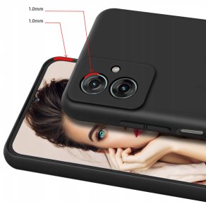 krainaGSM Etui do Motorola Moto G55 5G CASE Silicone ELASTYCZNE + Szkło OCHRONNE 9H 4
