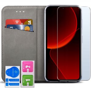 ETUI SKÓRZANE do XIAOMI 13T | 13T PRO MAGNETYCZNE BOOK CASE TOKRA SZKŁO 9H 2